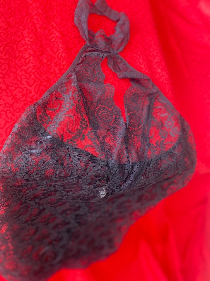 Kadın siyah Dantel gecelik - Görsel 5