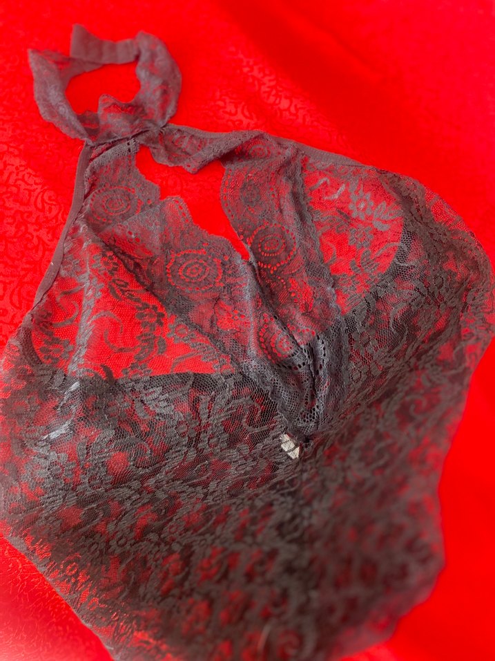 Kadın siyah Dantel gecelik - Görsel 3