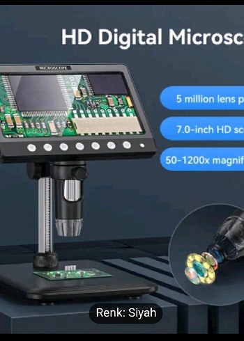 14.3cm Ekranlı Siyah Dijital Mikroskop - Görsel 2