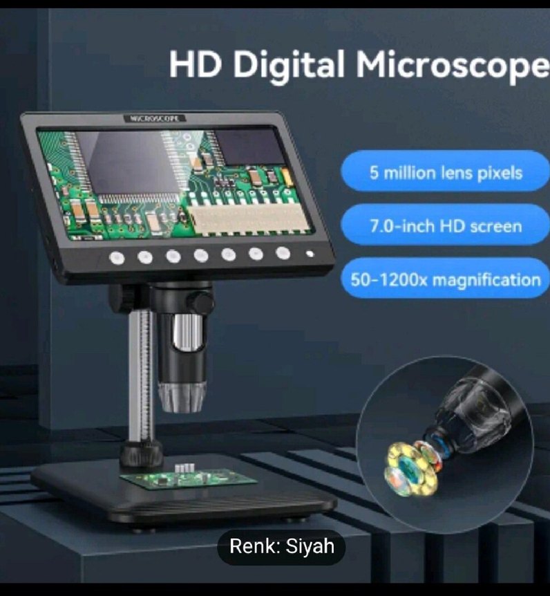 14.3cm Ekranlı Siyah Dijital Mikroskop - Görsel 2