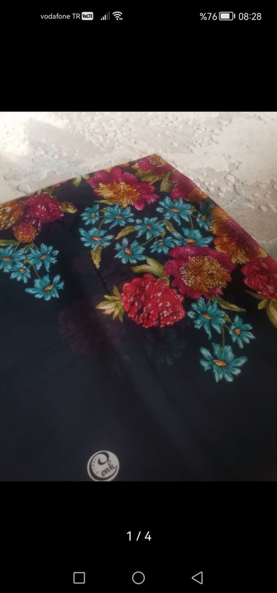 Lacivert Cenk yazma eşarp - Görsel 5