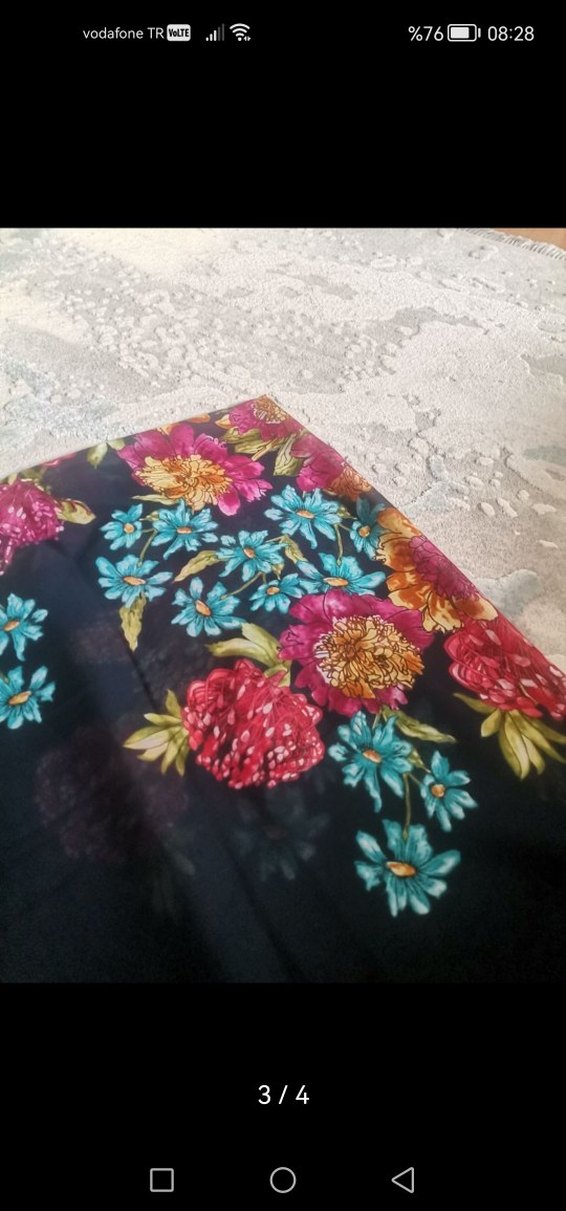 Lacivert Cenk yazma eşarp - Görsel 2