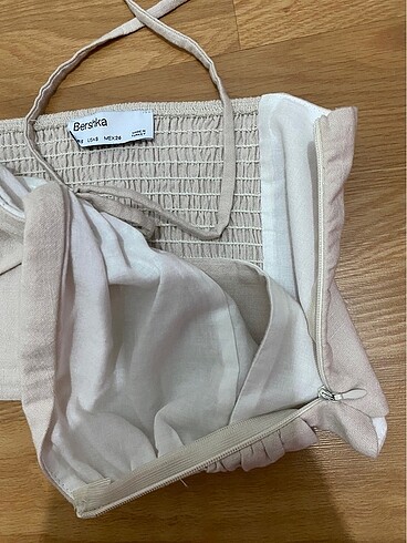 s Beden camel Renk BERSHKA KETEN BUSTİYER