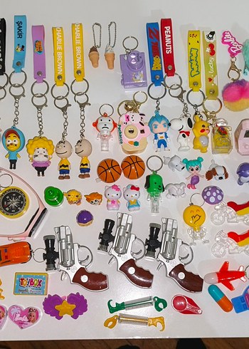 Renkli Karışık Oyuncak Anahtarlıklar - Görsel 4