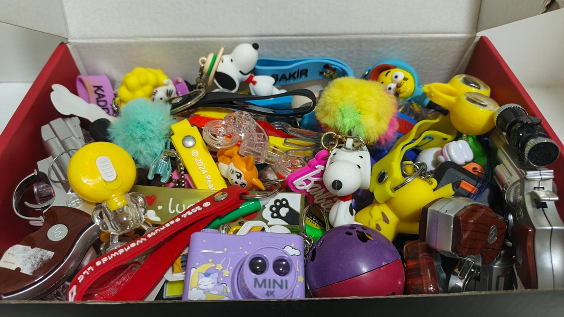 Renkli Karışık Oyuncak Anahtarlıklar - Görsel 2