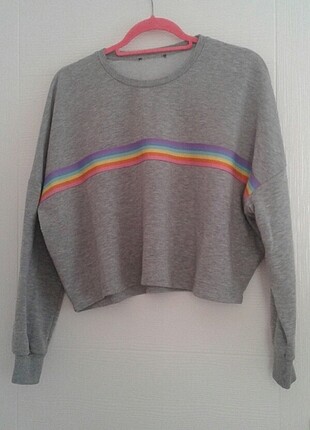 Gökkuşağı crop sweat
