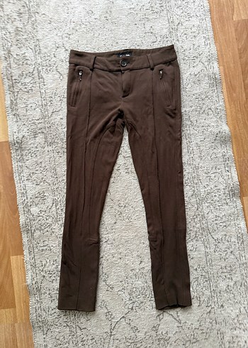 36 Beden massimo dutti Kahverengi Kadın Normcore Kumaş Pantolon