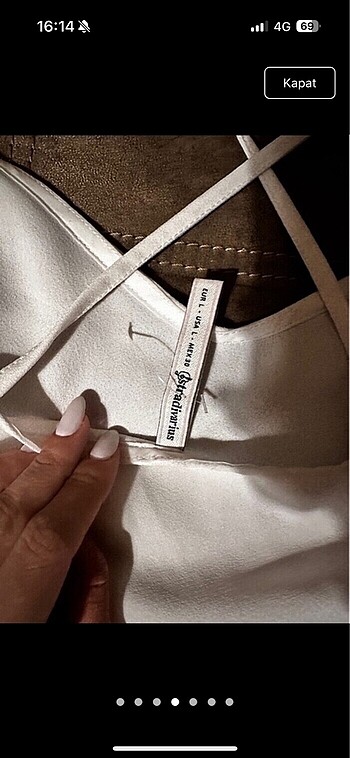 l Beden beyaz Renk Stradivarius şifon üst