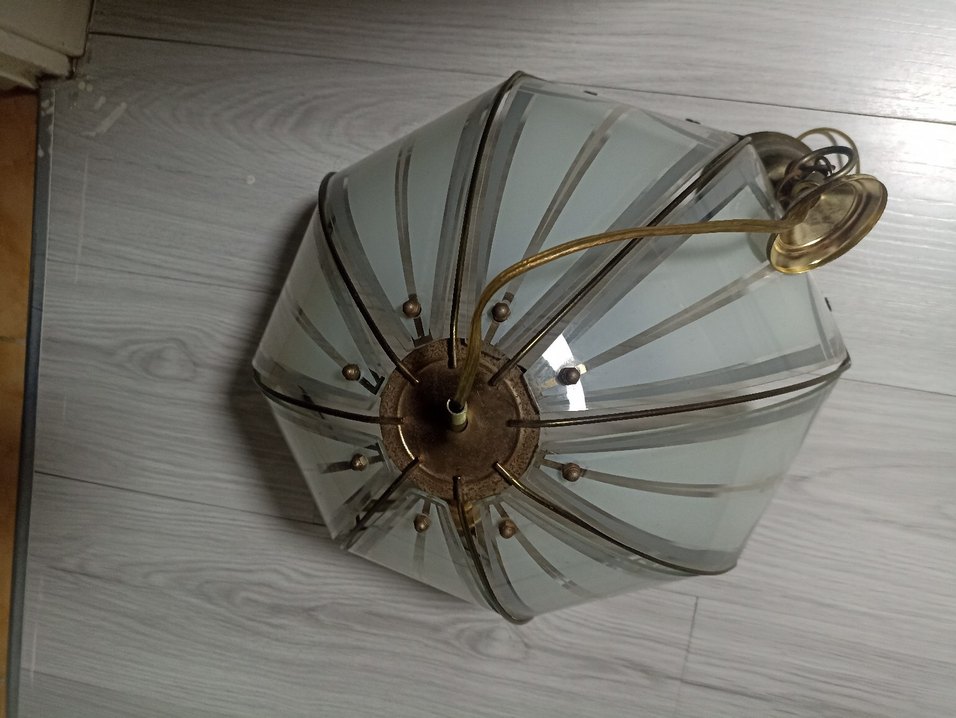 Bej ve Gri Cam Avize - Görsel 3