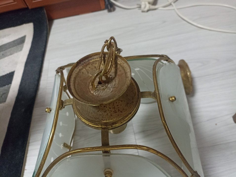 Altın Renkli Camlı Avize Lambası - Görsel 4