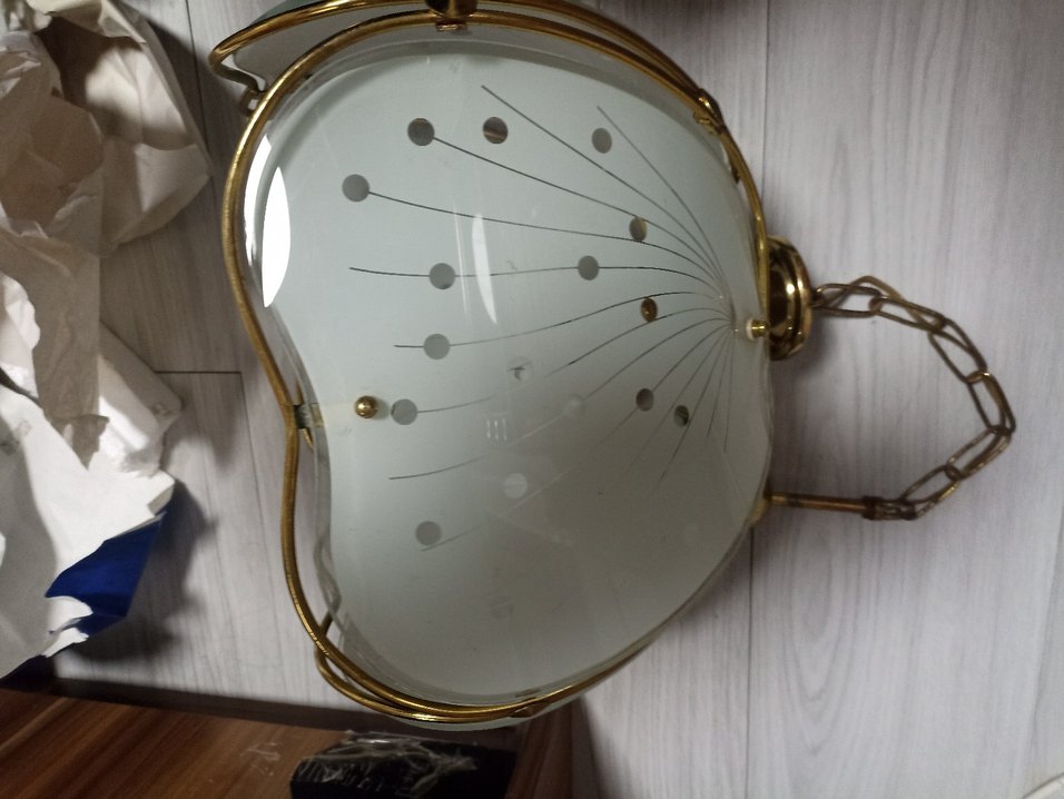 Altın Renkli Camlı Avize Lambası - Görsel 3