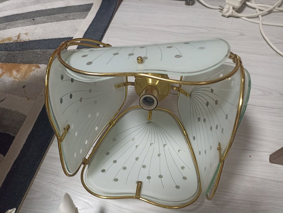 Altın Renkli Camlı Avize Lambası - Görsel 2