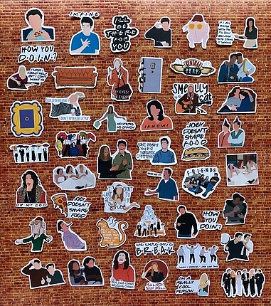 47 Adet Friends Sticker Seti