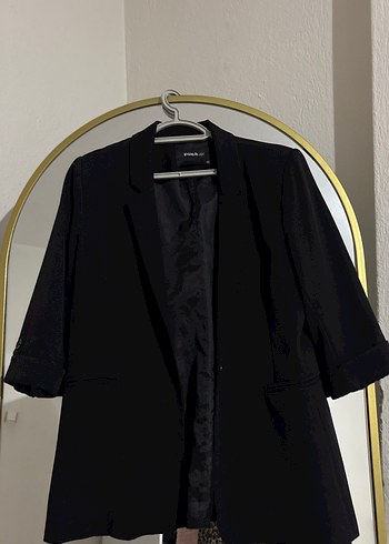 Zara Siyah Uzun Kollu Blazer Ceket