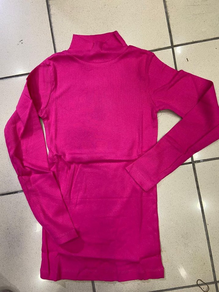 Mor Yarım Yakalı Kadın Bady - Görsel 2