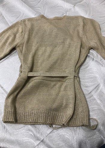 Nakışlı Bej Triko Kadın Kazak - Görsel 2