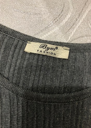 Gri Uzun Kollu Pliseli Triko Elbise - Görsel 2