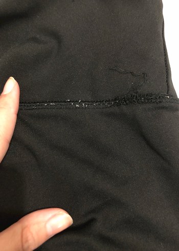 Siyah Basic Midi Hamile Şortu - Görsel 3