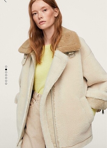 Mango Mango oversize kürk görünümlü ceket