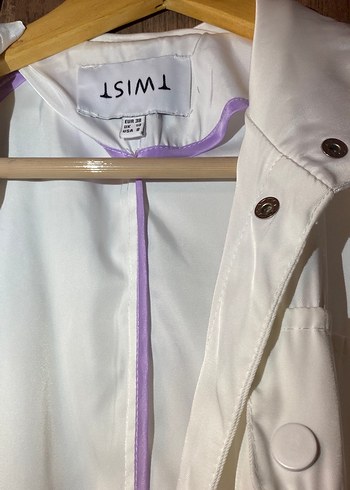 Uzun Beyaz Düğmeli ceket twist marka - Görsel 5