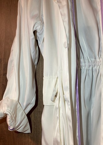 Uzun Beyaz Düğmeli ceket twist marka - Görsel 2