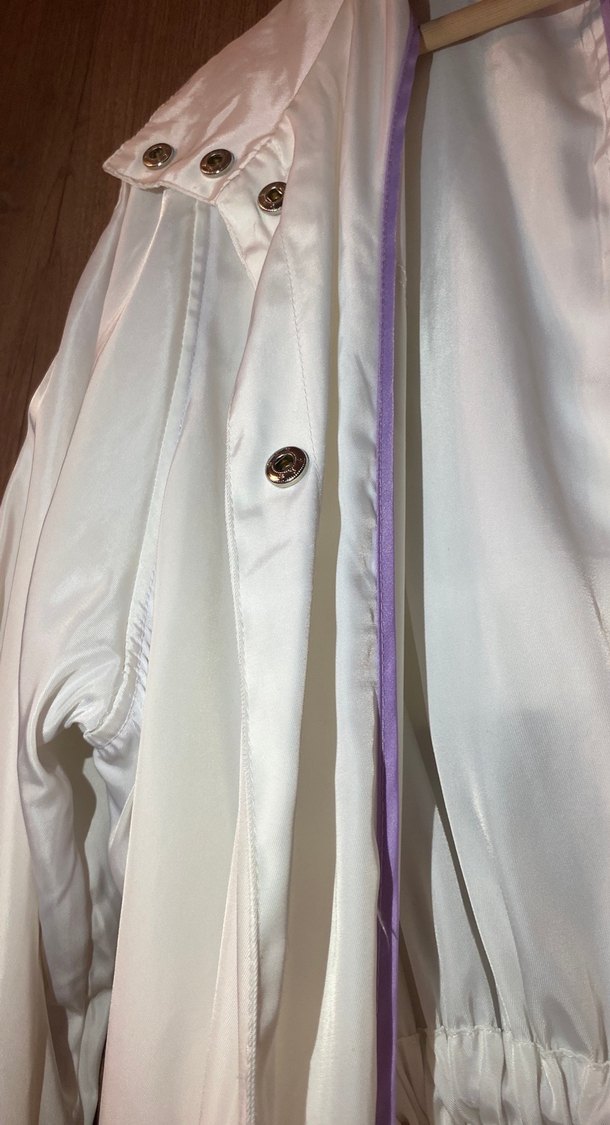 Uzun Beyaz Düğmeli ceket twist marka - Görsel 4