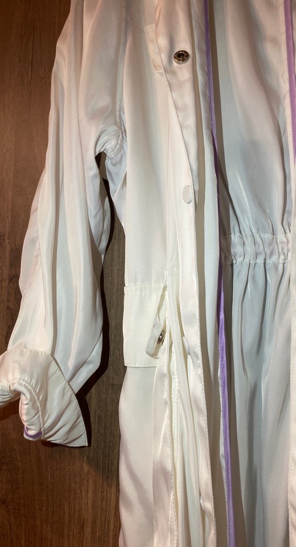 Uzun Beyaz Düğmeli ceket twist marka - Görsel 2