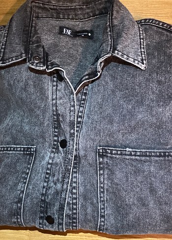 Gri Düğmeli Kadın Denim Ceket m beden pantolon 40 l beden - Görsel 11
