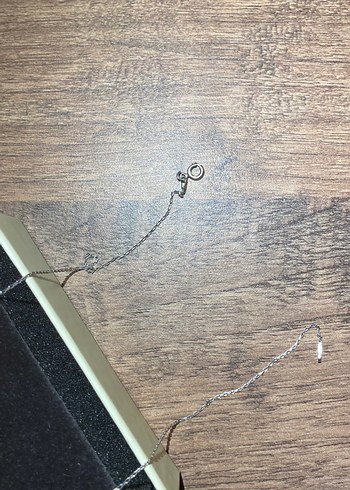 Altın Renk Mini Zincir Detaylı Kadın Kolye 925 gümüş - Görsel 3