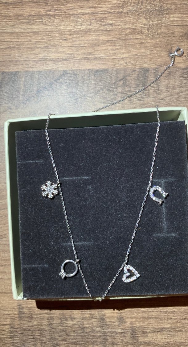 Altın Renk Mini Zincir Detaylı Kadın Kolye 925 gümüş - Görsel 5