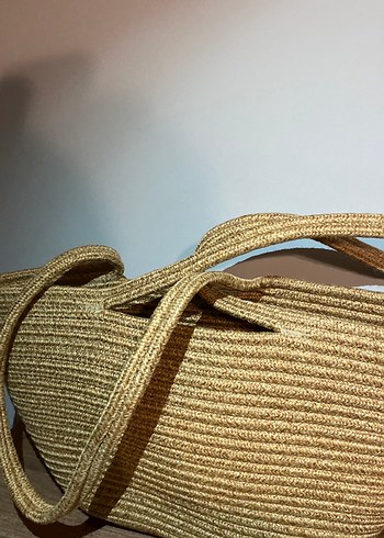 Bej Örgü Bohem Kadın Çanta - Görsel 2