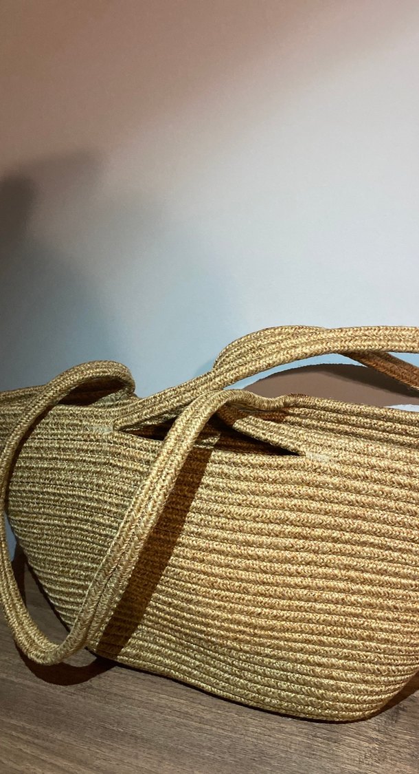 Bej Örgü Bohem Kadın Çanta - Görsel 2