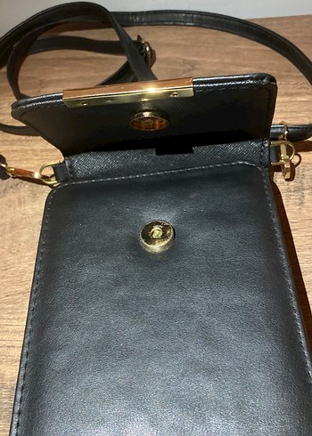 Siyah Deri Kadın Omuz Çantası - Görsel 3