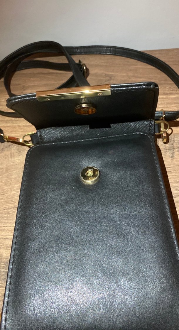 Siyah Deri Kadın Omuz Çantası - Görsel 3