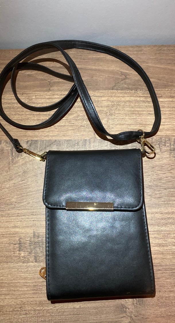 Siyah Deri Kadın Omuz Çantası - Görsel 2