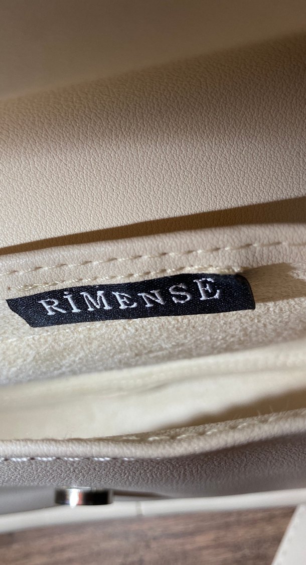 Bej Minimalist Deri Kadın Çanta - Görsel 5