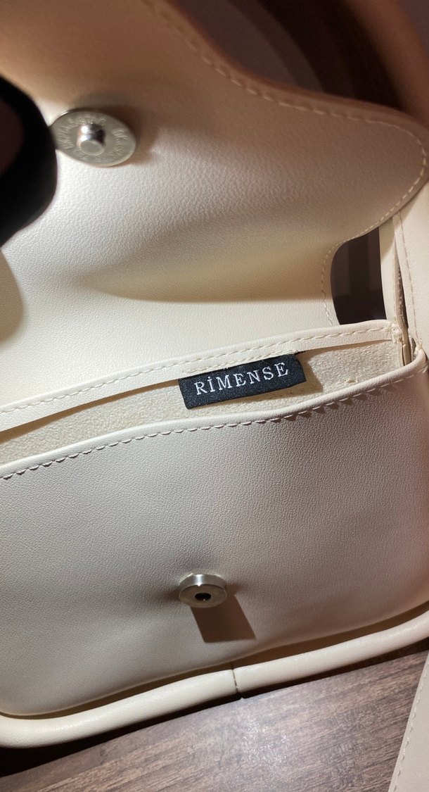 Bej Minimalist Deri Kadın Çanta - Görsel 4