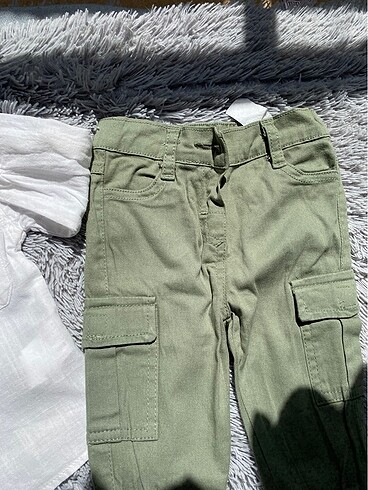 1 Yaş Beden yeşil Renk Gömlek 9-12 aylık pantolon 12-18