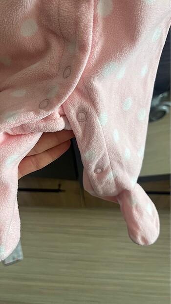 3 Ay Beden pembe Renk Carters kız bebek ayaklı tulum