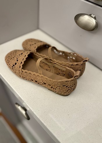 Kız Çocuk kahverengi Dantel Detaylı Babet - Görsel 4