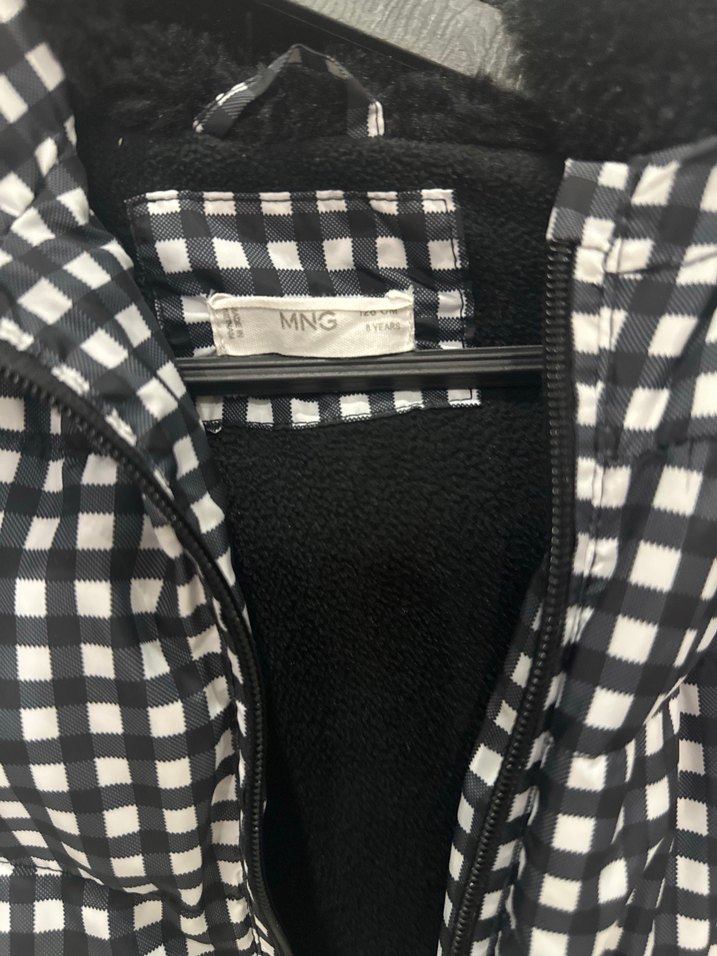 Kapüşonlu Ekose Desenli  Çocuk Mont - Görsel 3