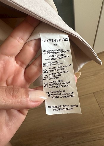 38 Beden ten rengi Renk Beymen Studio Kadın Ceket