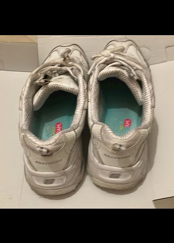 39,5 Beden beyaz Renk Beyaz Bağcıklı Skechers Kadın Spor Ayakkabı