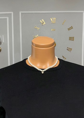 Siyah Kadın Uzun Kollu Bisiklet Yaka Kazak - Görsel 2