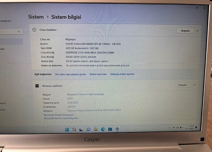 Casper bilgisayar - Görsel 2