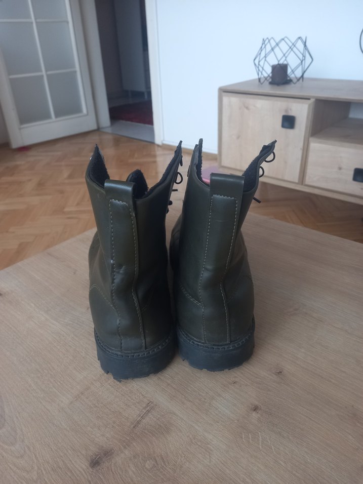 Erkek Siyah Deri Goth Topuklu Bot - Görsel 3