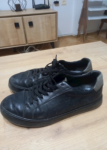 Diğer Siyah Deri Sneaker