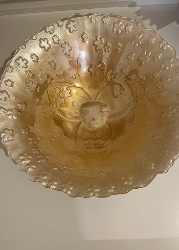 Bej Çiçek Desenli Dekoratif Tabak - Görsel 3