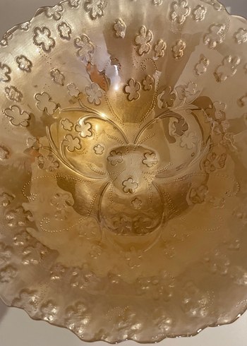 Bej Çiçek Desenli Dekoratif Tabak - Görsel 4