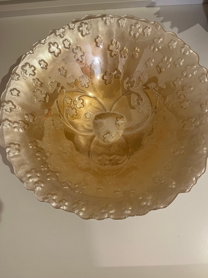 Bej Çiçek Desenli Dekoratif Tabak - Görsel 3